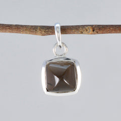 Bianca Dainty Gemstone Jewelry Silver Square Pendant