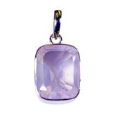 Lucia Dainty Gemstone Necklace Pendant with Purple Stone Rose Quartz Pink Pink