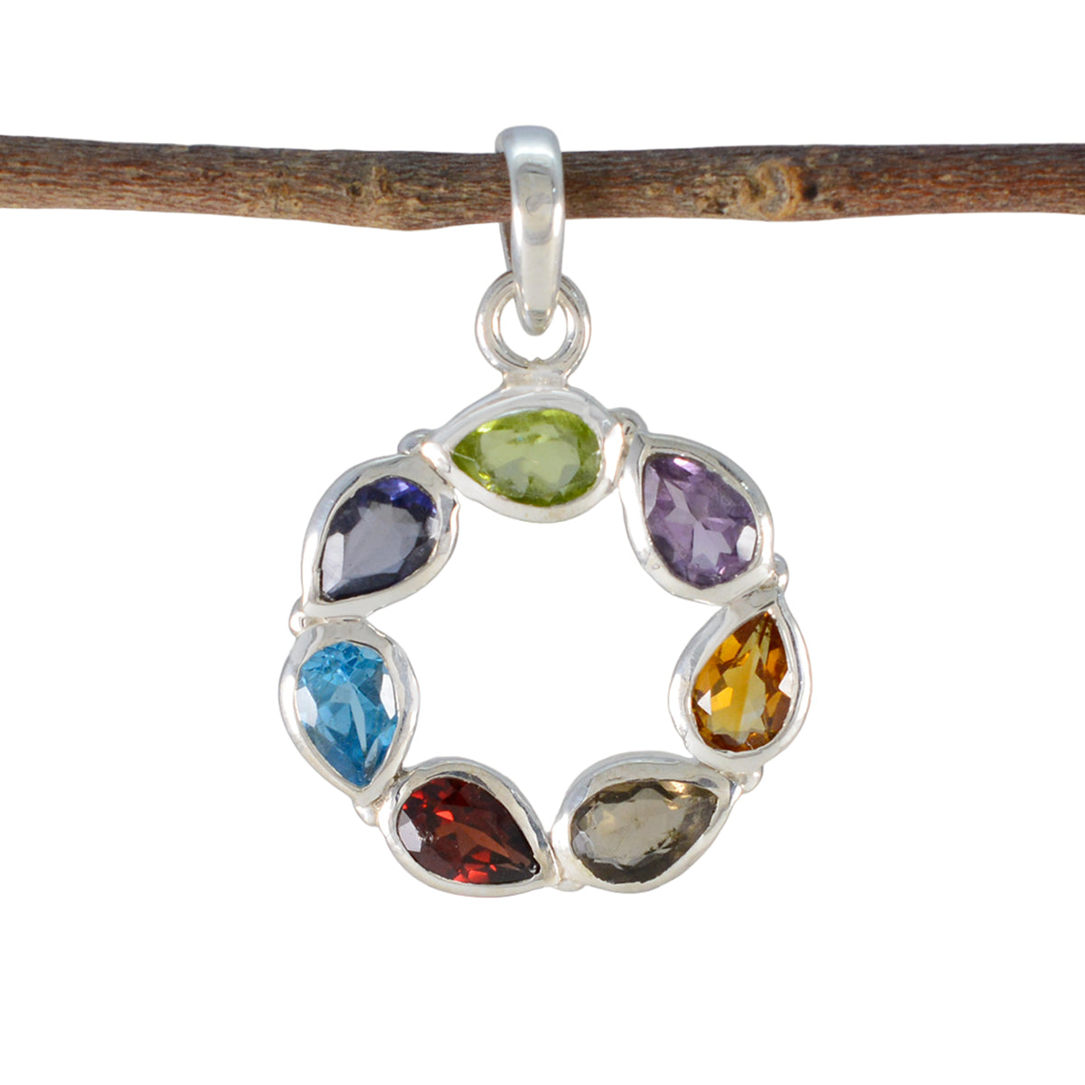 Isabel Dainty Gemstone Necklace for Everyday Elegance Multi Stone multicolor Multicolor