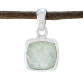 Pauline Dainty Gemstone Pendant in Sterling Silver Prehnite Light Green Light Green
