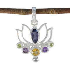 Victoria Dainty Gemstone Pendant for Everyday Glam Multi Stone multicolor Multicolor