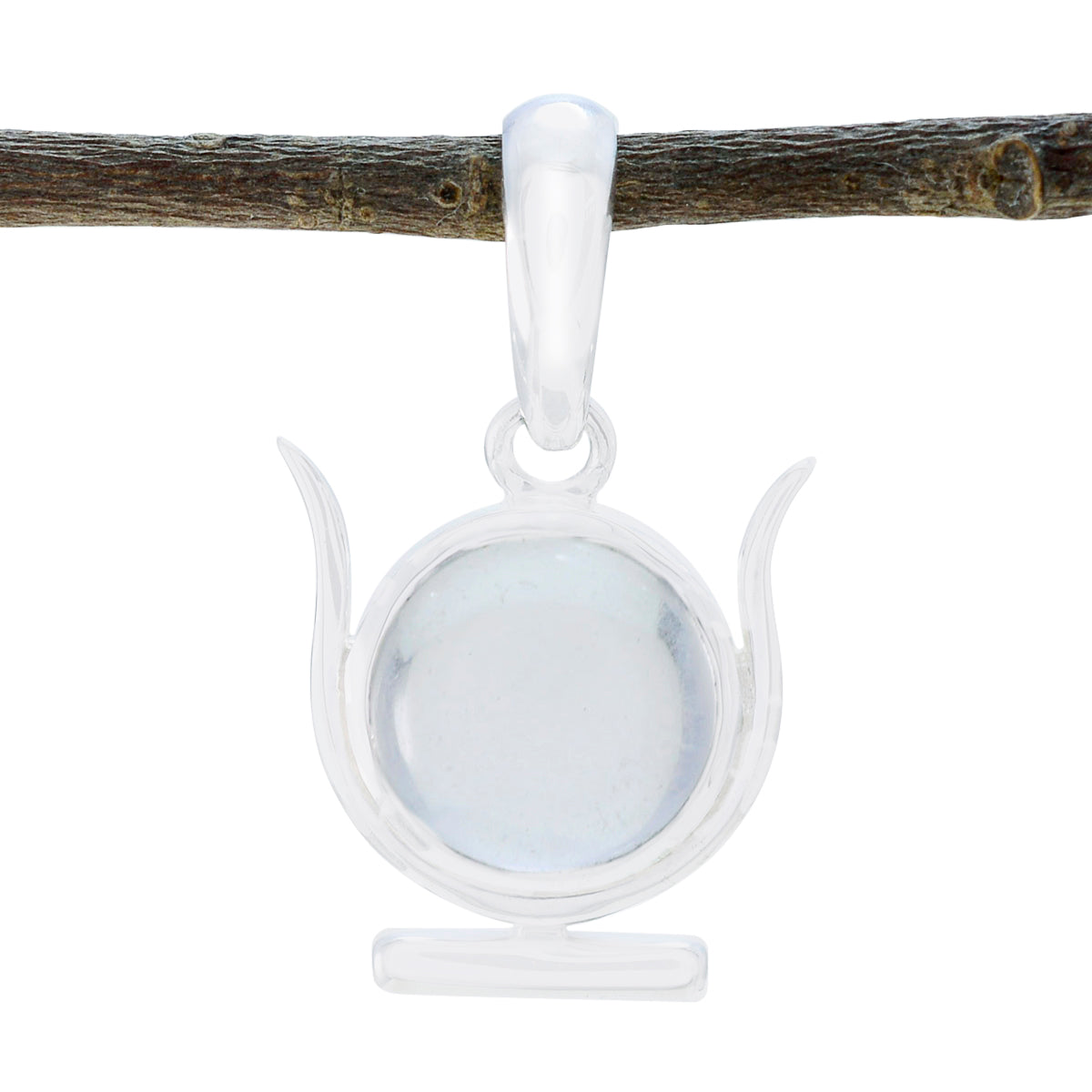 Katarina Dainty Gemstone Pendant for Everyday Glam Crystal Quartz White White