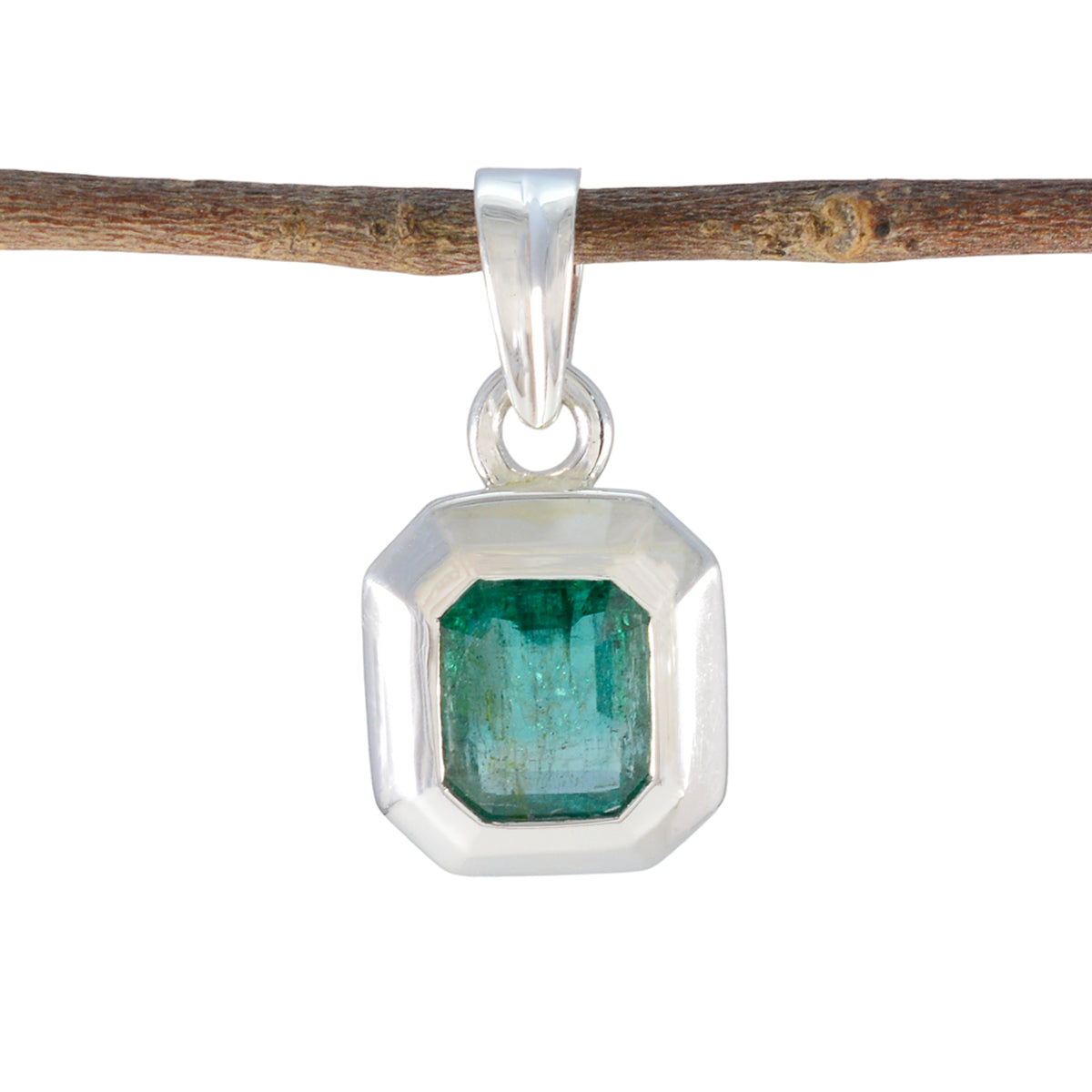 Zoey Dainty Green Gemstone Pendant for Everyday Glam Emerald Green Green