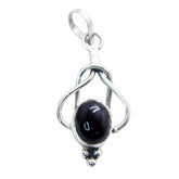 Zoe Dainty Rope-Wire Pendant with Beautiful Gemstone Black Onyx Black Black