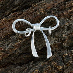 Yasmine Dainty Silver Bow Pendant Elegant Jewelry