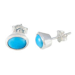 Charlotte Dainty Solitaire Earrings with Turquoise Stone