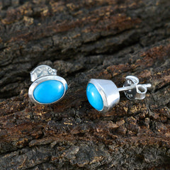 Charlotte Dainty Solitaire Earrings with Turquoise Stone