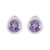 Sakura Dainty Stud Earrings for Women with Amethyst Amethyst Purple Stud