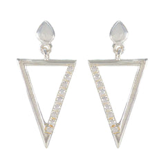 Eva Dainty Stud Earrings for Everyday Glam White CZ White Stud