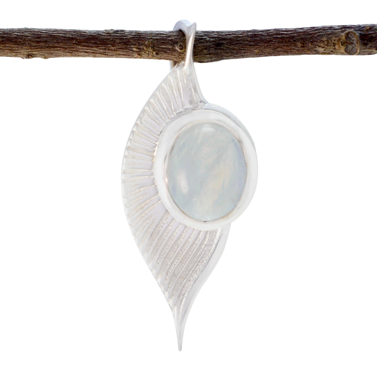 Layla White Love Dainty Pendant Rainbow Moonstone White White