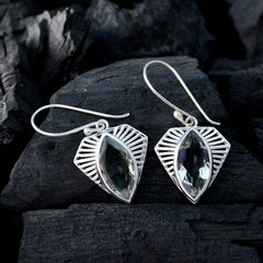 Daniela Green Solitaire Earrings - Elegant Silver Design