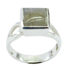 Dayana Armor Grey Solitaire Ring with Unique Design Labradorite Gray