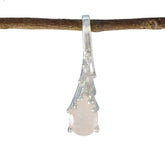 Carla Delicate Cocktail Pendant with Rose Quartz Rose Quartz Pink Pink