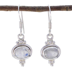 Ana Delicate Dangle Earrings India for Everyday Glam Rainbow Moonstone White Dangle
