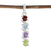 Zoe Delicate Fashion Jewelry Pendant with Gemstones Multi Stone multicolor Multicolor