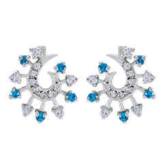Aaliyah Delicate Gemstone Earrings for Women Multi CZ multicolor Stud