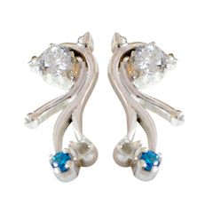Renata Delicate Gemstone Earrings for Everyday Elegance Multi CZ multicolor Stud