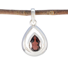 Milagros Delicate Gemstone Jewelry Pendant Necklace Garnet Red Red