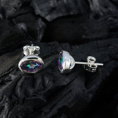 Mei Delicate Stud Earrings for Women with Gemstone Accents