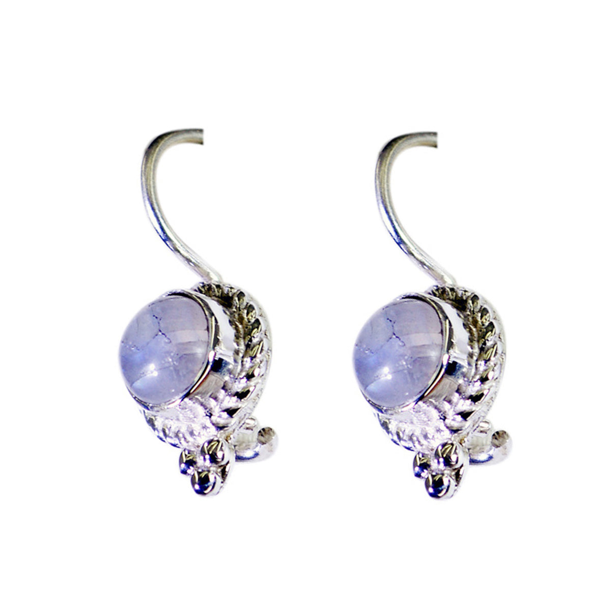Camila Delicate White Dangle Earrings for Everyday Elegance Rainbow Moonstone White Dangle