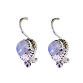 Camila Delicate White Dangle Earrings for Everyday Elegance Rainbow Moonstone White Dangle