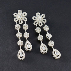 Dewi White Stud Earrings for Everyday Glamour