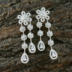 Dewi White Stud Earrings for Everyday Glamour
