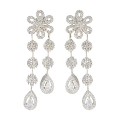 Dewi White Stud Earrings for Everyday Glamour Cubic Zirconia White Stud