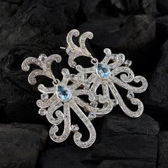 Liyana Edgy Blue Stud Earrings for Fashion Lovers