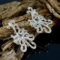 Liyana Edgy Blue Stud Earrings for Fashion Lovers