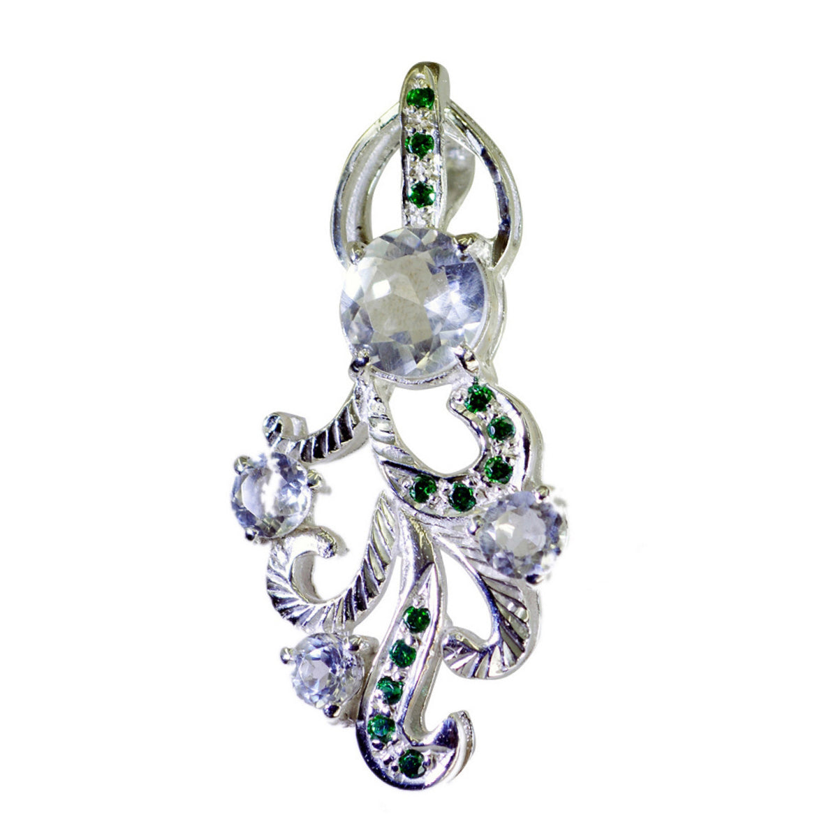 Constanza Edgy Multicolor Pendant with Gemstone Accents Multi Stone multicolor Multicolor