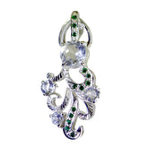 Constanza Edgy Multicolor Pendant with Gemstone Accents Multi Stone multicolor Multicolor