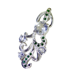 Constanza Edgy Multicolor Pendant with Gemstone Accents