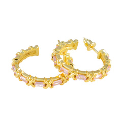 Alina Edgy Pink Stud Earrings for Fashionistas