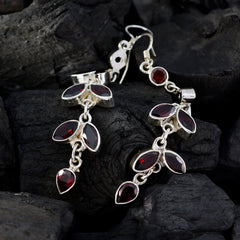 Hannah Edgy Red Dangle Earrings for Bold Fashion
