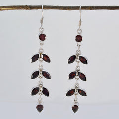 Hannah Edgy Red Dangle Earrings for Bold Fashion