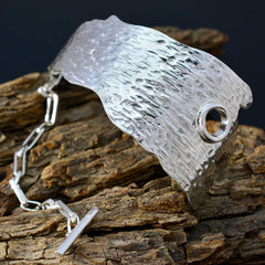 Penelope Edgy Silver Cuff Bracelet for Fashion Statement