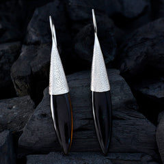 Li Lee Edgy Solitaire Dangle Earrings in Dark Tone