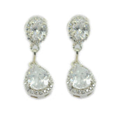 Ananya Edgy White Stud Earrings for Everyday Glam White CZ White Stud