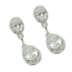 Ananya Edgy White Stud Earrings for Everyday Glam