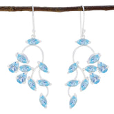 Eleanor Blue Dangle Earrings for Everyday Glam Blue topaz Blue Dangle