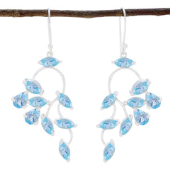 Eleanor Blue Dangle Earrings for Everyday Glam Blue topaz Blue Dangle