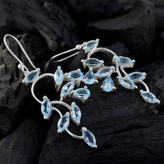Eleanor Blue Dangle Earrings for Everyday Glam