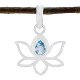 Haruka Elegant Blue Pendant - Lotus Design Jewellery Blue Topaz Blue Blue