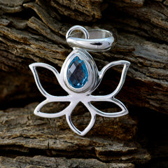 Haruka Elegant Blue Pendant - Lotus Design Jewellery