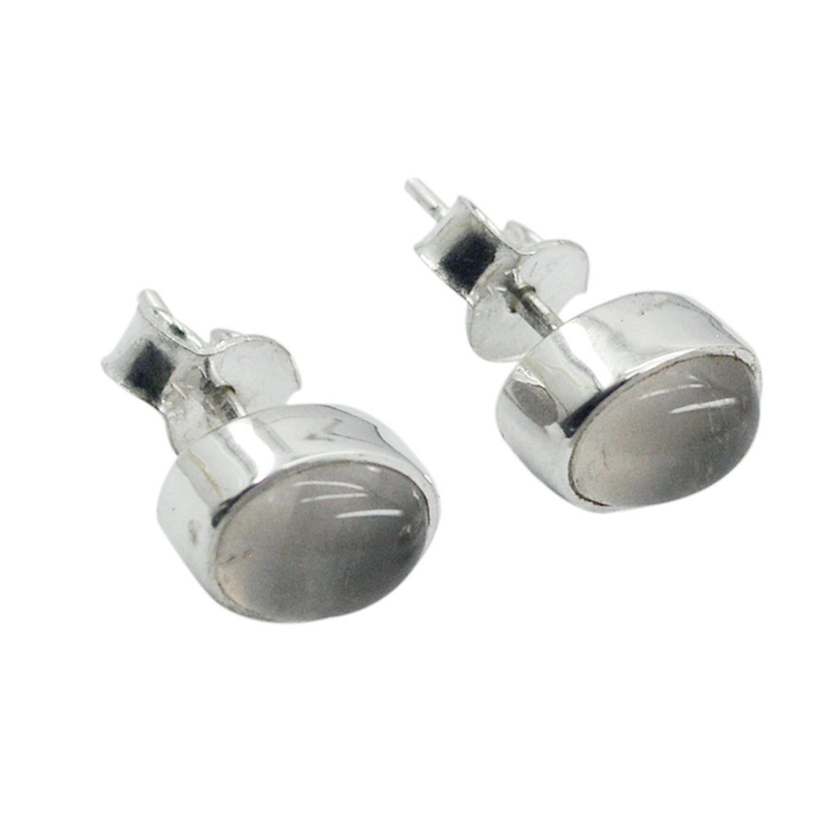 Lili Elegant Gemstone Earrings India for Daily Glam Rose Quartz Pink Stud