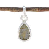 Soo-jin Elegant Gemstone Jewelry Pendant Charm Labradorite Grey Grey