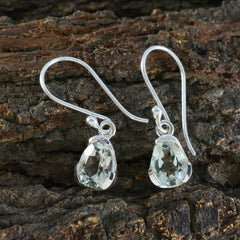 Nari Elegant Green Jewelry Drop Earrings in Silver