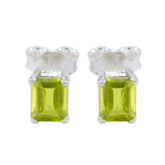 Grace Elegant Green Solitaire Earrings for Any Occasion Peridot Green Stud