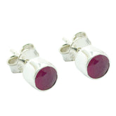 Layla Elegant Red Solitaire Earrings for Stylish Looks Indian Ruby Red Stud